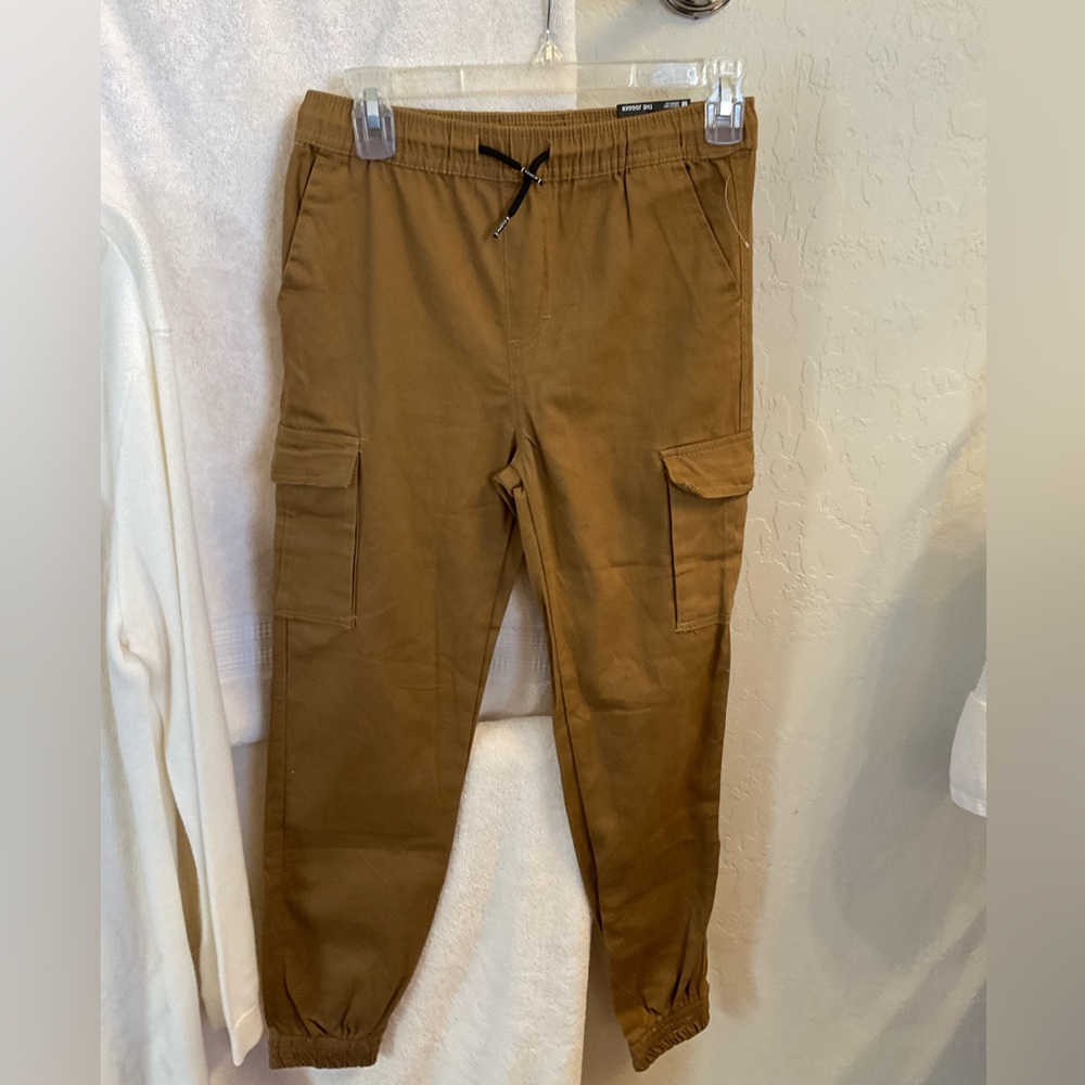 Brooklyn Cloth The Jogger Pants, Brown, skinny legs, extra pockets, NWT,